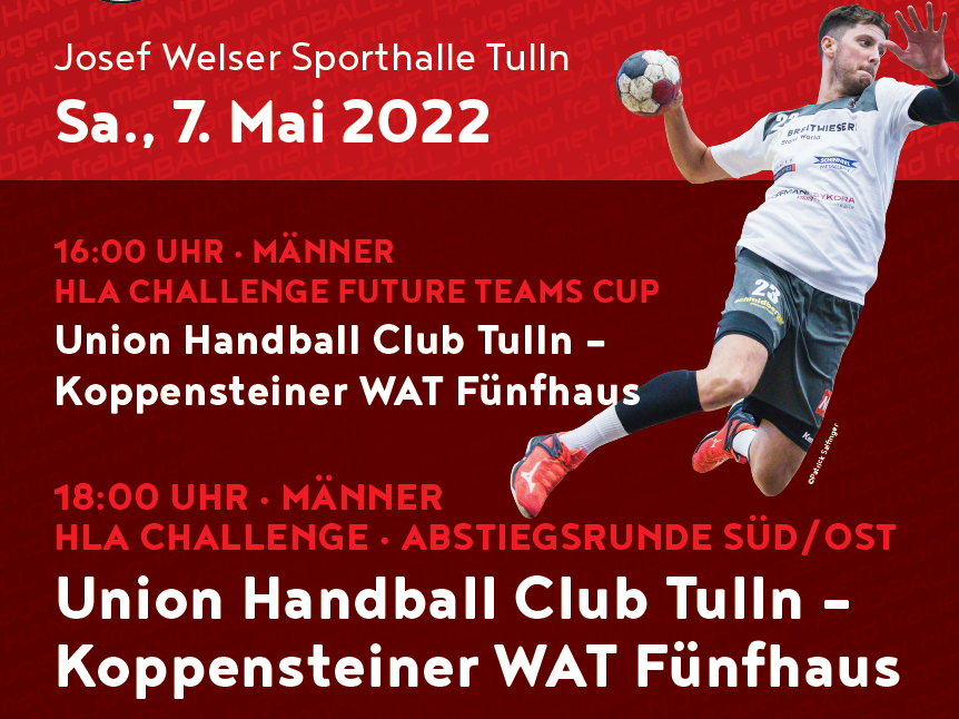 HLA CHALLENGE Herren am Samstag gegen Fünfhaus Union Handball Club Tulln